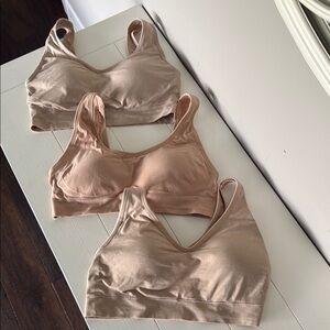 Jockey Women's Seamfree back smoothing  Bralette Set - Tan and Cream Size M